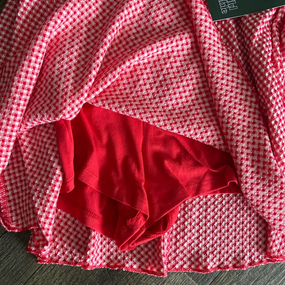 Red gingham skort - Picture 2 of 2